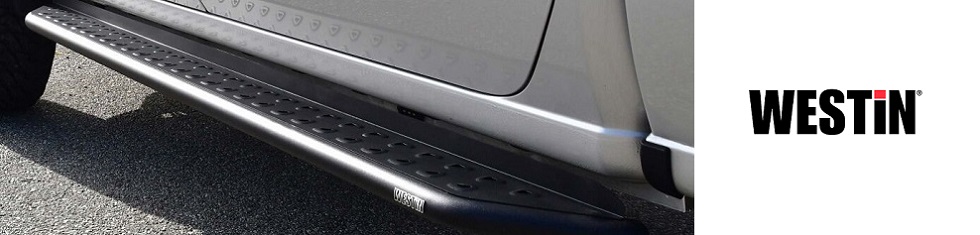 Westin running board installed on truck